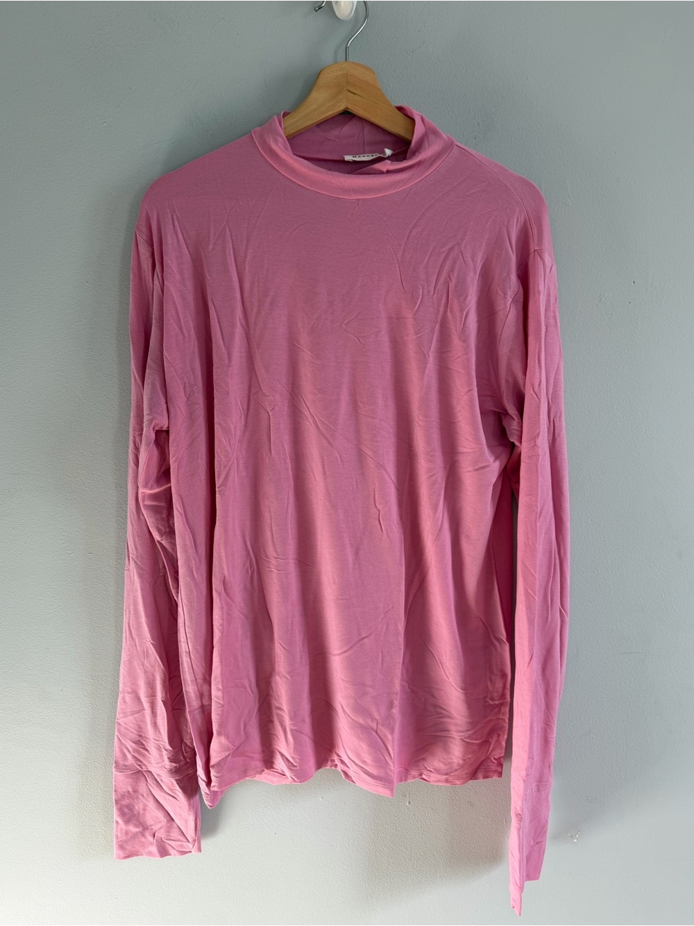 Marcella Eloise Sheer Turtleneck Thumbholes Lightweight Pink Size XXL